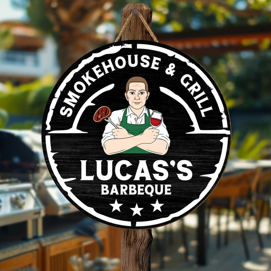 5103QUS2 personalized grilling gifts_ for him wooden barbecue signs_ 5103Q