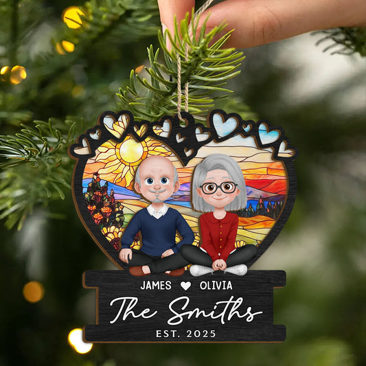 5110OUS2 personalized 2 layered wooden ornaments christmas gifts for couples 5110O6V5G