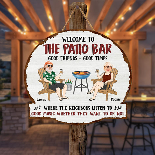5111QUS2 funny custom couple gifts outdoor wooden signs for patio bar 5111Q6KAI