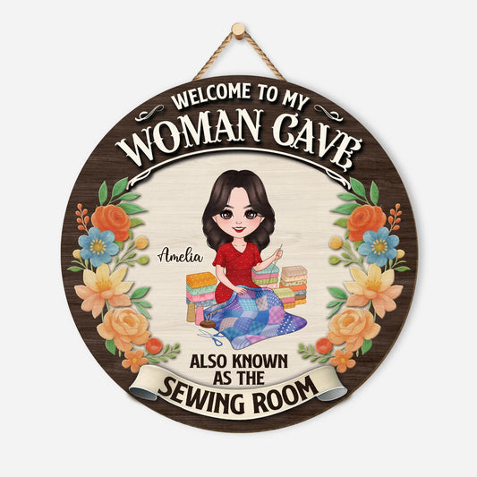 5120QUS1 custom gifts for sewers_ welcome wood sign_ for sewing room 5120Q