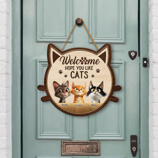5121QUS2 custom hope you like cats wood signs funny cat lover gifts 5121Q3YMD