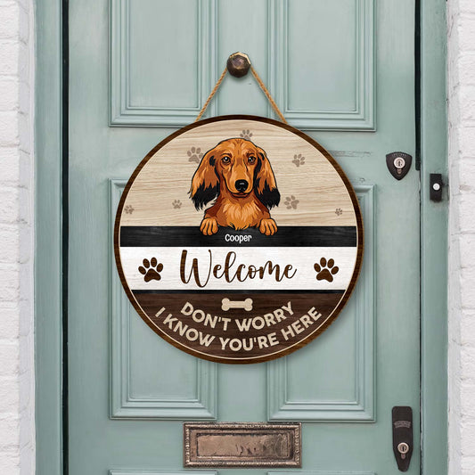 5133QUS2 personalized dog gifts for owners funny welcome wood sign 5133QTKAC