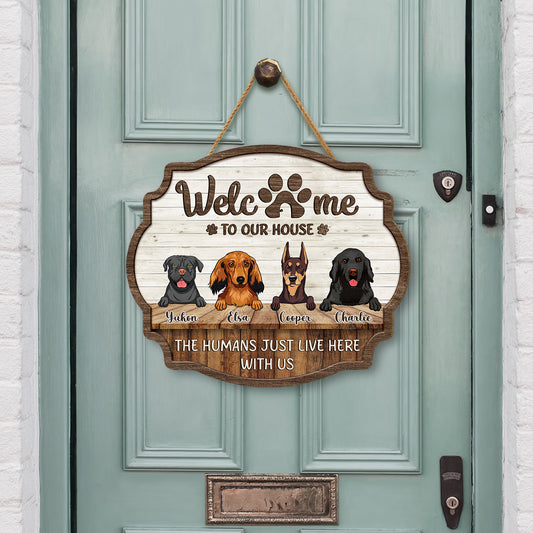 5135QUS2 custom gifts for dog lovers wooden welcome signs for homes_ 5135QKYNC