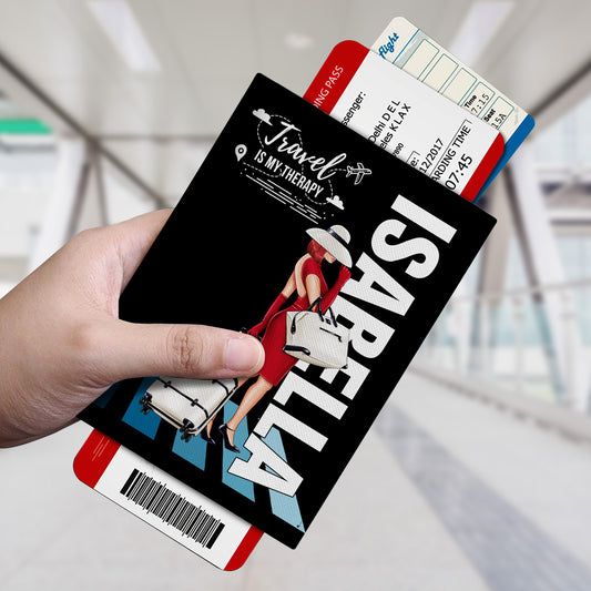 5136OUS2 personalized passport holder just a girl who loves traveling 5136O3LMA