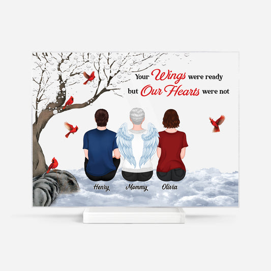 5147RUS1 custom acrylic plaques your wings were ready but our hearts were not 5147R36ZA