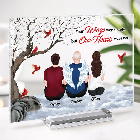 5147RUS2 custom acrylic plaques your wings were ready but our hearts were not 5147R36ZA
