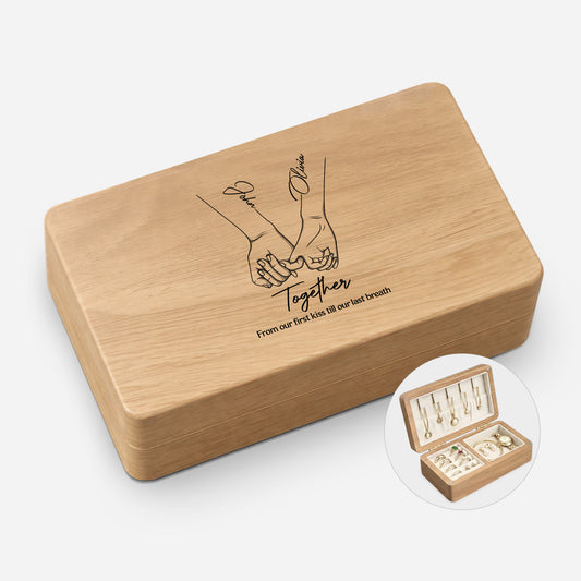 5150AUK1 personalised from our first kiss to our last breath wooden jewellery box for couples 5150ajtlng_41d6b740 cb13 40b2 966d 2760d5202bc6