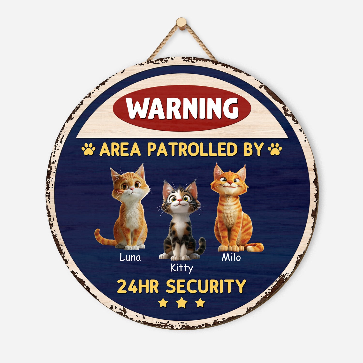 5160QUS1 custom cat lover gifts funny cat warning signs_ wooden 5160QKGMD