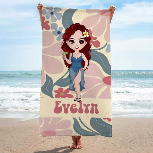 5187BUS2 custom beach towels summer holiday gifts for her 5187BKGAA