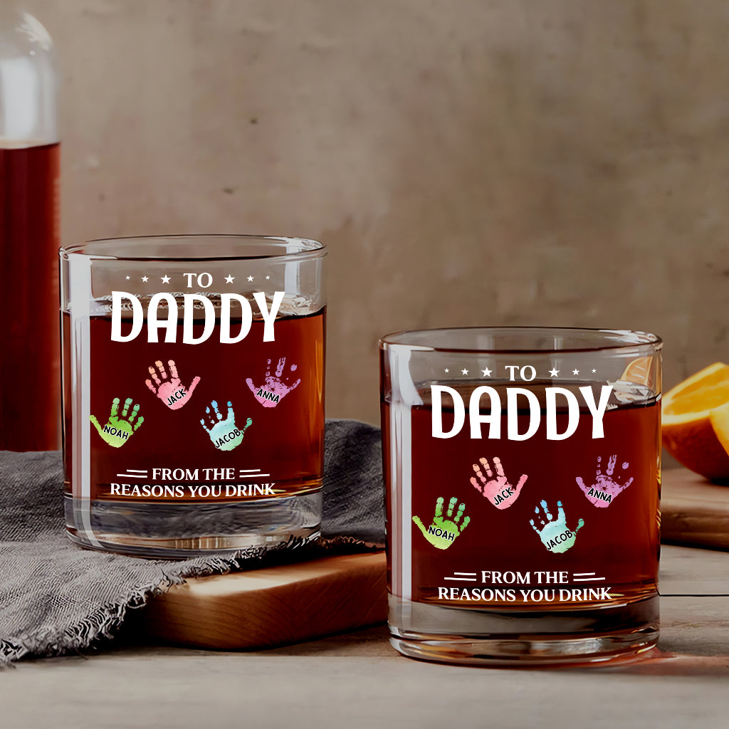 5189IUS1 custom dad gifts to dad from the reasons you drink whiskey glass 5189I8TNB
