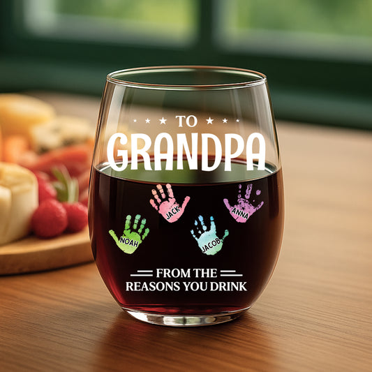 5189IUS2 personalized wine glass to dad from the reasons you drink 5189I8MNB