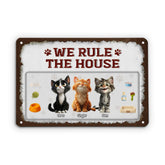 5199EUS2 custom gifts for cat owners we rule the house metal signs 5199E8YAD
