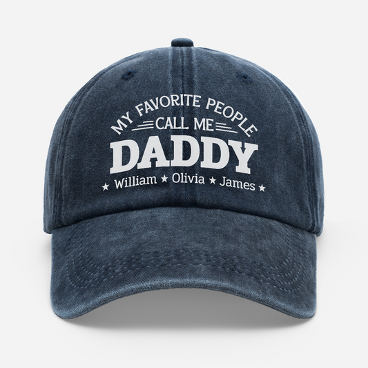 5201AUS1 custom washed cap my favorite people call me grandmagrandpadadmom 5201aj8fnb