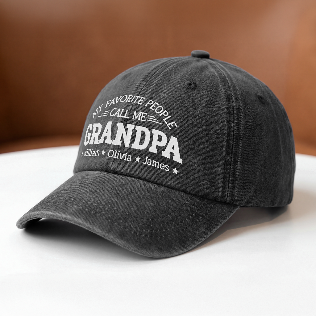 5201AUS2 custom washed cap my favorite people call me grandmagrandpadadmom 5201aj8fnb