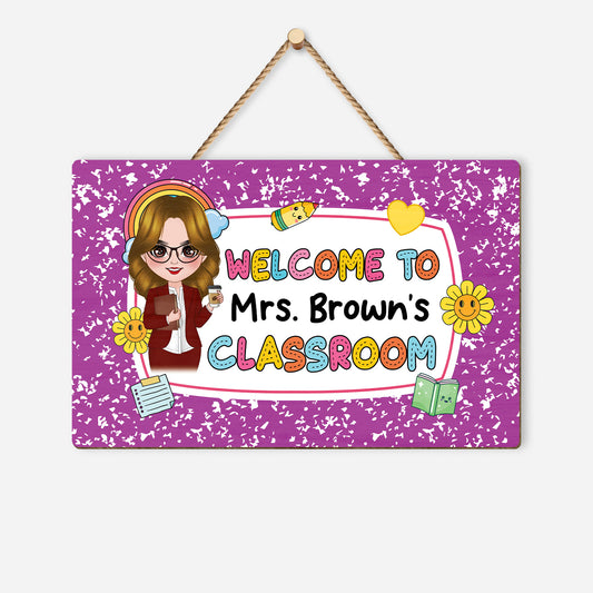 5204QUS1 personalized gifts for teachers wooden welcome signs 5204QKMTT