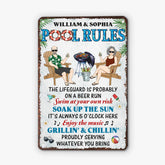 5210EUS2 custom metal signs funny pool rules sign for couple 5210ETKAG