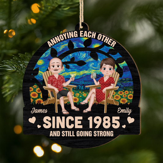 5216OUS1 custom 1 layered wood ornaments funny christmas gifts for couples 5216O3MMG