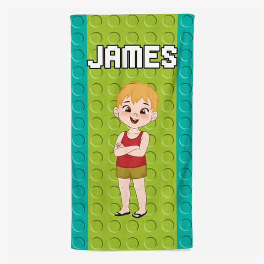 5226BUS1 personalized beach towels for kids fun summer gifts 5226B