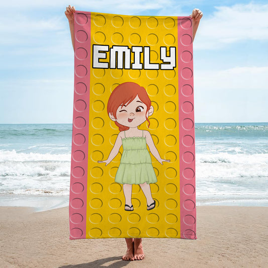 5226BUS2 personalized beach towels for kids fun summer gifts 5226B