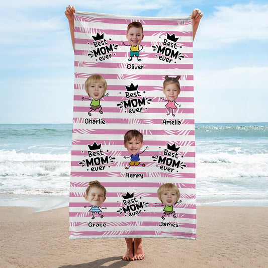 5228BUS2 personalized beach towels with faces best dad ever gifts 5228B8MNB