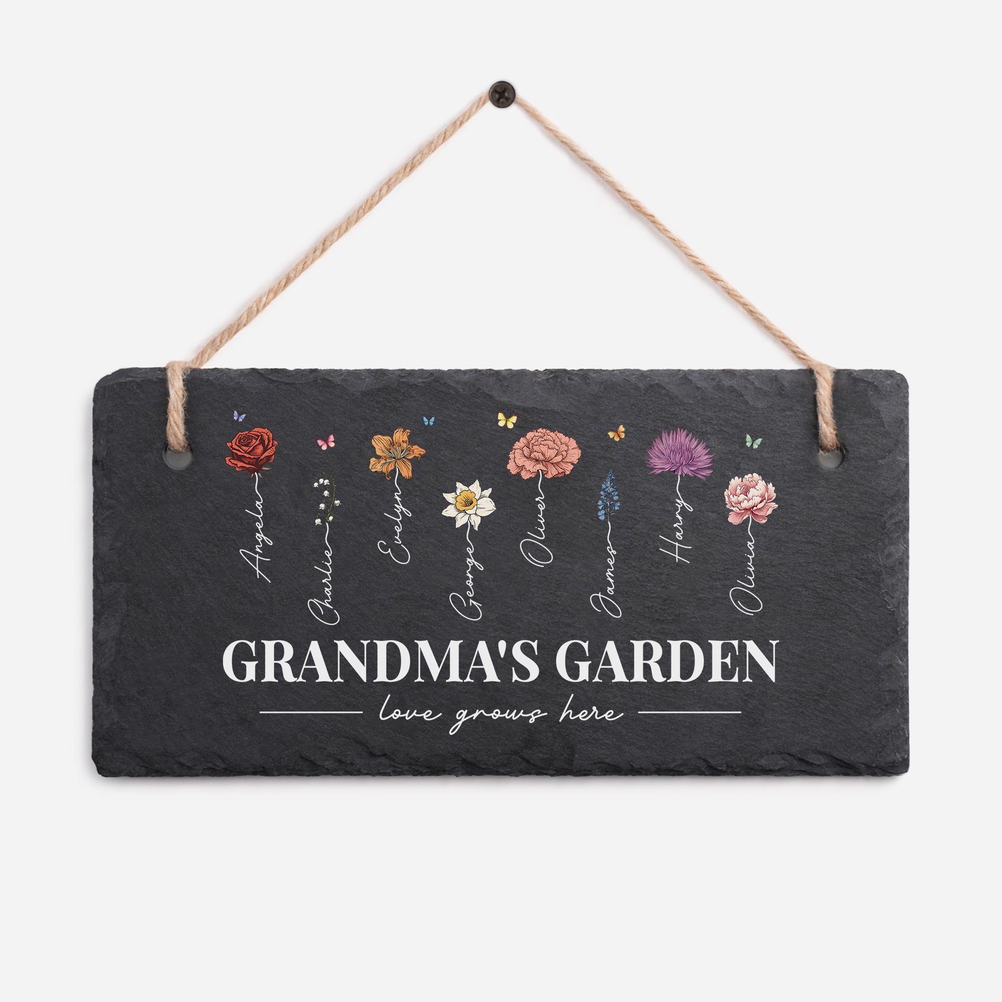 5249AUS1 personalized slate signs momgrandmas garden gifts 5249aetpta