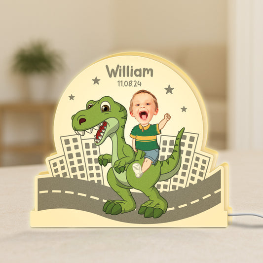 5257LUS1 personalized dinosaur gifts for kids light box with face 5257LTUTK