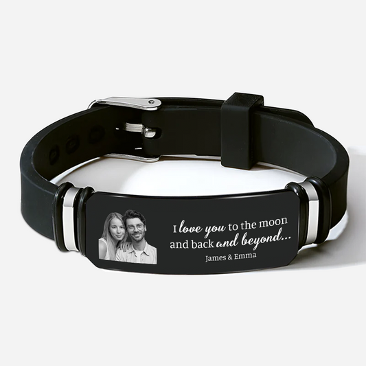 5267JUS1 personalized couple gifts photo bracelets with romantic quotes 5267JKN5G