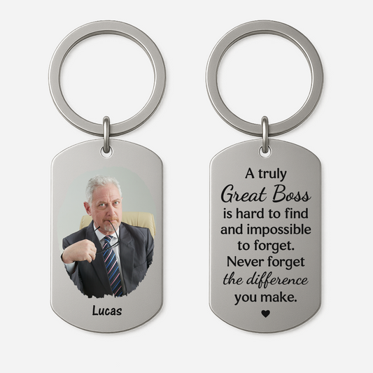 5287JUS1 personalized gifts for boss a truly great boss metal keychain 5287J