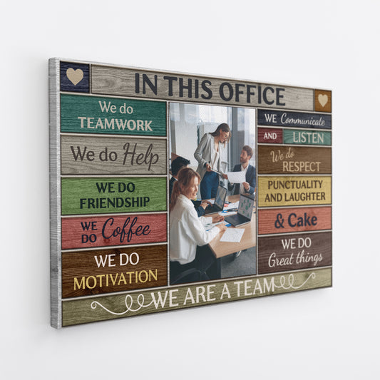 5296CUS2 personalized gifts for coworkers we are a team photo canvas 5296CTTNO