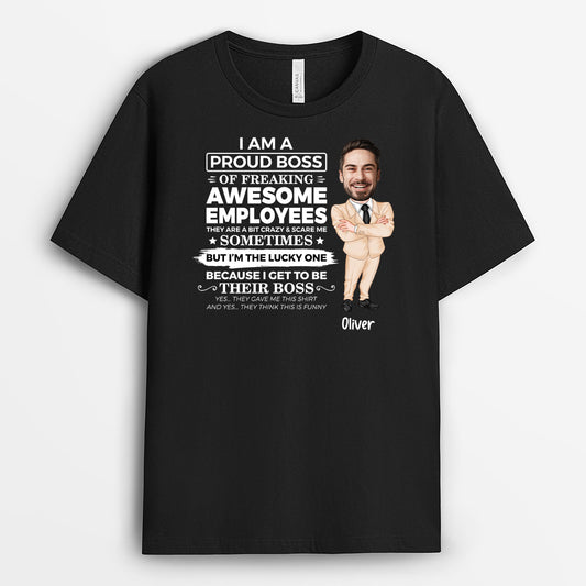 5338AUS1 personalized gifts for boss funny proud boss shirt with face_ 5338ATL0O