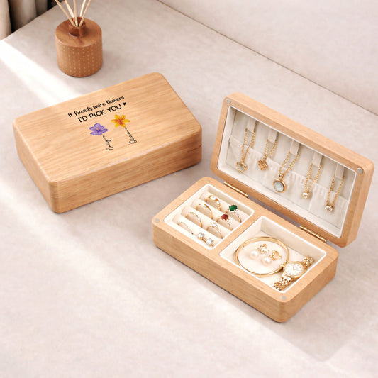 5342AUS2 personalized wooden jewelry box good friends are like stars gifts 5342ajcv0f