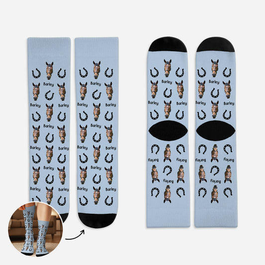 5344JUS1 personalized gifts for horse lovers horse socks with faces 5344J8LTU_0693221b 0ac8 43a2 8607 1f54cd2a9b13