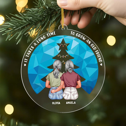 5346OUS2 custom acrylic christmas ornaments it takes a long time to grow an old friend_ 5346OKQ5F