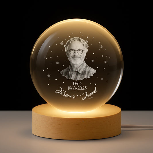 5348LUS1 photo crystal ball lamp personalized memorial gifts for loss of dad mom 5348L8M5B