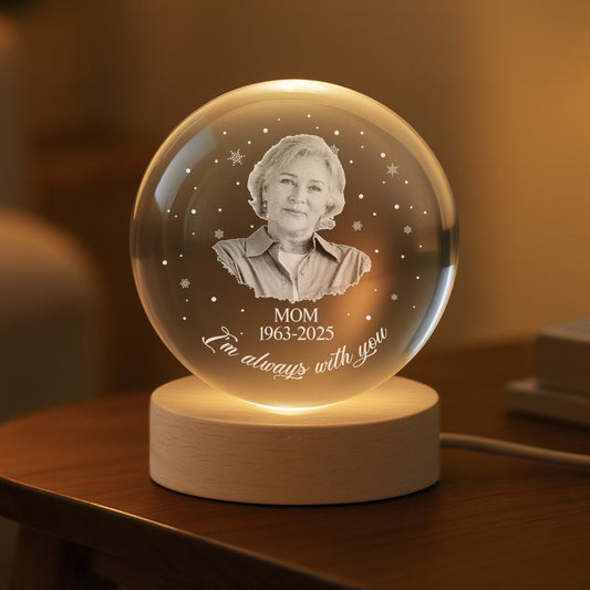 5348LUS2 photo crystal ball lamp personalized memorial gifts for loss of dad mom 5348L8M5B