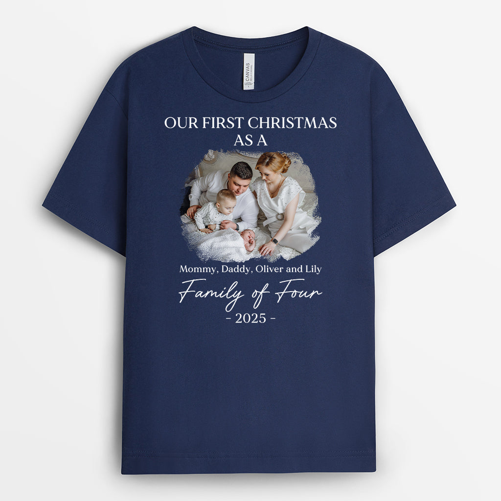5350AUS2 personalized photo shirts first christmas as a family of 3 5350AKQ0I_4ab844d1 617d 49cf 8118 17a973bfc66a