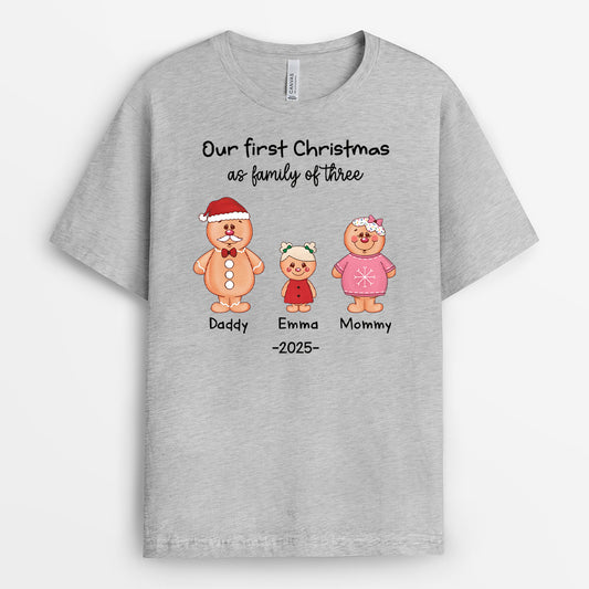 5354AUS2 matching family christmas shirts_ first christmas as a family of 3 5354ATTZI