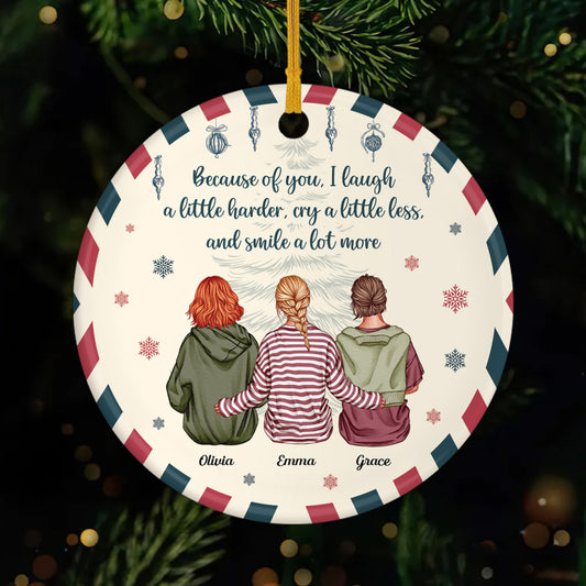 5378OUS1 personalized christmas gifts ceramic best friend ornaments_ 5378OTMTF