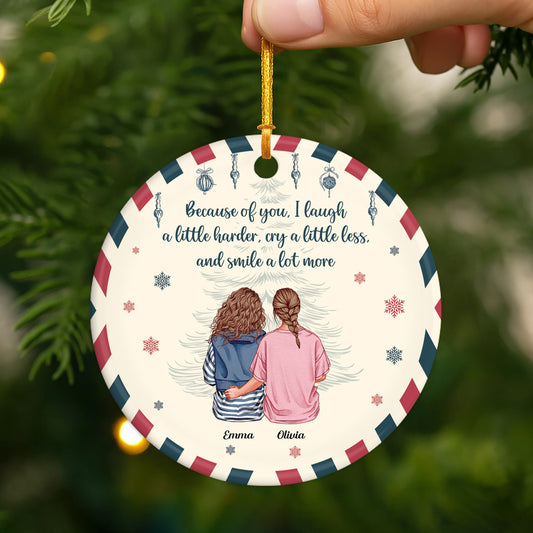 5378OUS2 personalized christmas gifts ceramic best friend ornaments_ 5378OTMTF