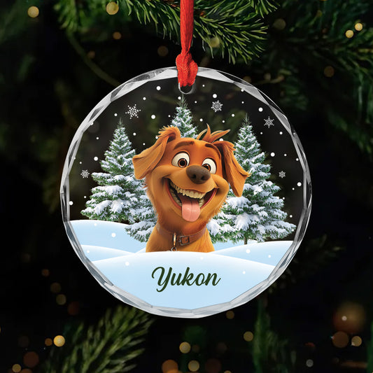 5379OUS1 custom glass photo ornaments_ christmas gifts for dog lovers 5379OKQMC