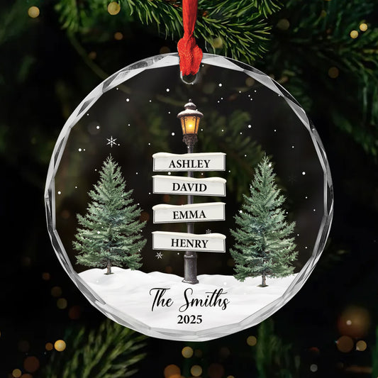 5381OUS1 personalized christmas gifts for family glass family ornament_ 5381OTGZI