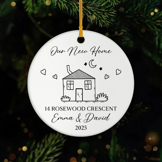 5385OUS1 personalized christmas gifts for family_ our new home ornament_ 5385OKLZI