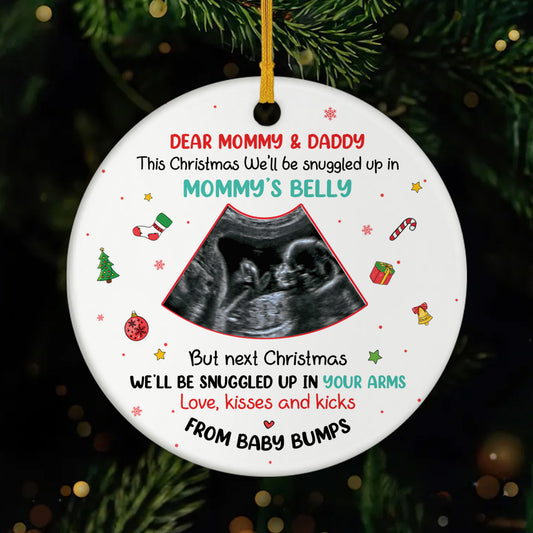 5389OUS1 custom parents to be gifts_ ceramic ultrasound christmas ornament_ 5389O6QAA