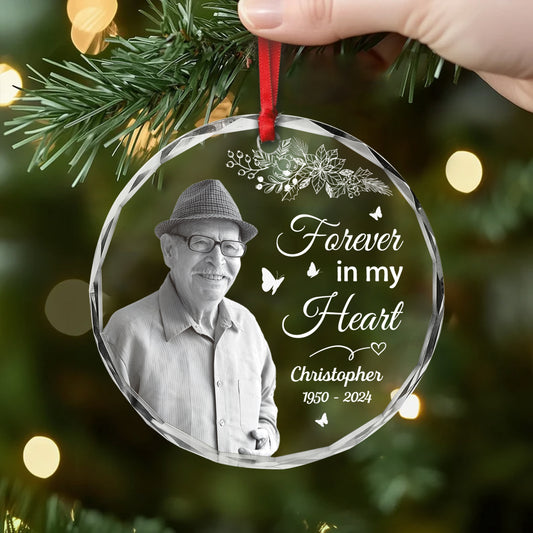 5399OUS2 custom glass photo ornaments memorial gifts for loss of mom 5399O8MNA