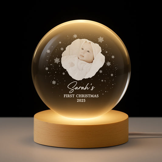 5413LUS1 custom photo crystal ball lamp babys first christmas gifts 5413LKM5K