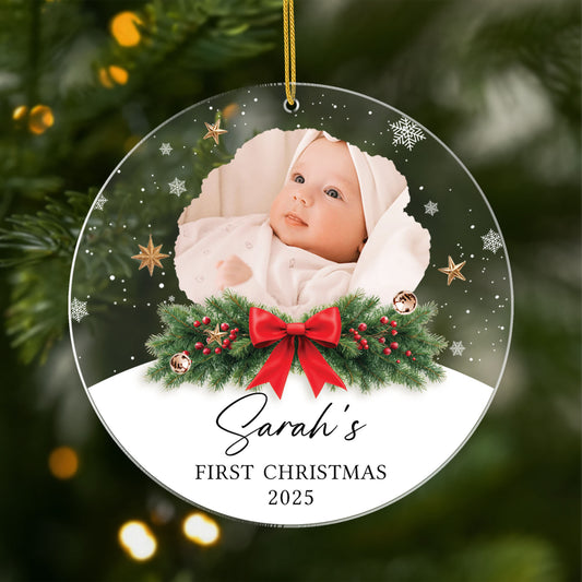 5413OUS1 custom acrylic photo ornaments babys first christmas ornament 5413OKV0K