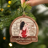 5419OUS2 custom couple gifts for christmas 2 layered wooden ornaments 5419O6LQG