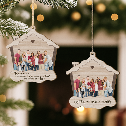 5420OUS2 custom 1 layered wooden photo ornaments family christmas gifts 5420O6ZCI