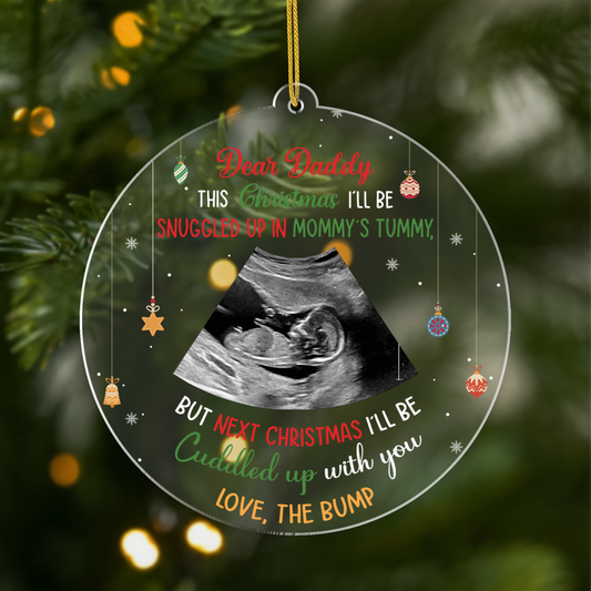 5428OUS1 custom dad to be gifts_ acylic ultrasound christmas ornament_ 5428OKU5B_4706e33d 3f1c 4407 a649 402c32955c77