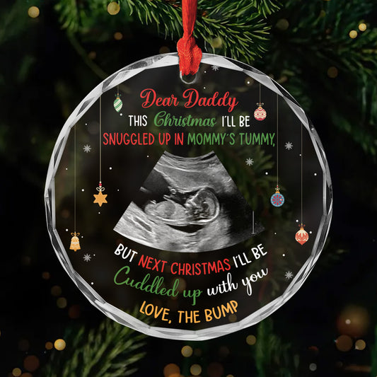 5428OUS1 personalized dad to be gifts_ ultrasound christmas ornament_ 5428OKLCB